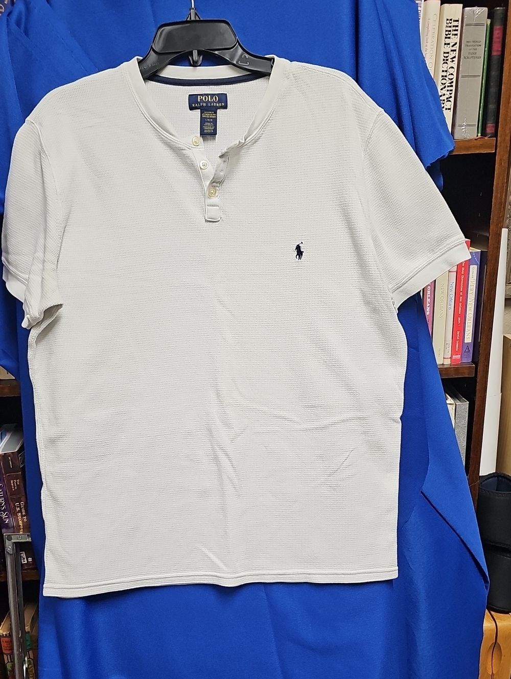 Polo Ralph Lauren Waffle-Knit Short-Sleeve Henley Polo White Large